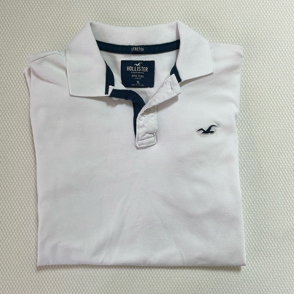 Men’s White Hollister Polo - Picture 1 of 3